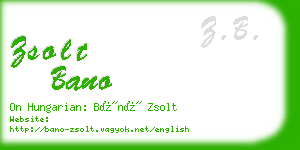 zsolt bano business card